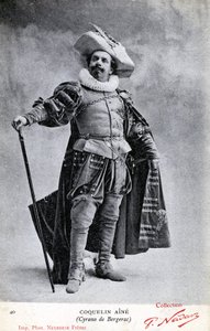 Constant Coquelin aka Coquelin aîné (1841 - 1909) Cyrano de Bergerac kostümü içinde (fotoğraf)