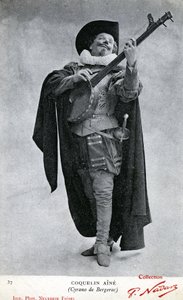 Constant Poppy aka Coquelin aîné (1841 - 1909), Cyrano de Bergerac kostümü içinde fotoğraflandı (fotoğraf)