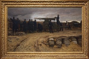 Paris kuşatmasında Fransız ağır topçu parçası, 1872