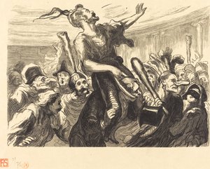 La Mi-Careme - Opera Balosunda by Etienne after Honoré Daumier