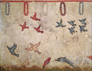 Bir kuşun uçuşu (fresk detayı, MÖ 530) by Etruscan