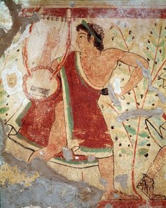 Bir lir çalar (Fresco, MÖ 520) by Etruscan