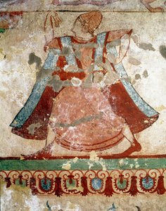 Uzun tunikli dansçı (fresk detayı, MÖ 520) by Etruscan