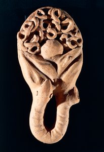 Etrüsk uygarlığı, bir bağırsak tasvir eden pişmiş toprak adak teklifi, Tessennano, Lazio Bölgesi, İtalya by Etruscan
