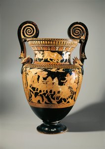 İtalya, Lazio, Civita Castellana, Falerii, Volute krater (şarap ve suyu karıştırmak için kullanılan vazo) by Etruscan