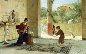 Sürpriz Bir Ziyaretçi (tuval üzerine yağlı boya)