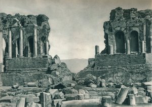 Yunan Tiyatrosu Sahnesi, Taormina, Sicilya, İtalya, 1927 by Eugen Poppel