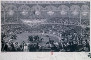 Franconi sirki, Champs Elysees, Paris, Eugene Louis Lami (1800-1890), Charles Mottram (1807-1876) tarafından Paris
