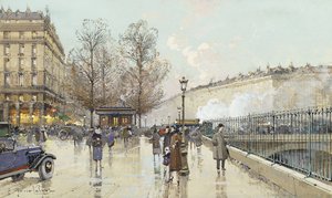 Boulevard Pereire, Paris by Eugene Galien Laloue