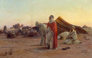 Çölde Çadır Dua. Detay. Eugene Alexis Girardet