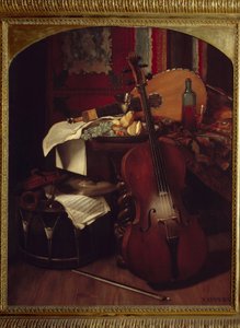 Müzik aletleri ile natürmort. Eugene Appert