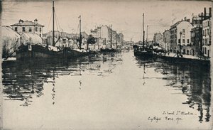 Kanal St Martin, 1915 by Eugene Bejot