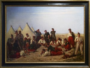 Chalons kampındaki piyango oyunu by Eugene Bellanger