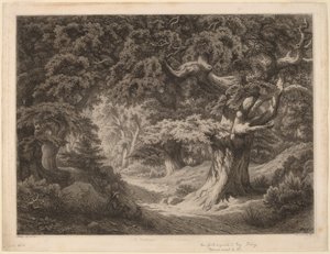Le Charlemagne (fountainbleau ormanı) by Eugene Bléry
