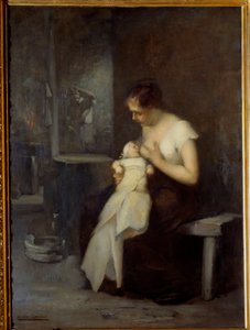 Hemşire Kadın Tablosu Eugene Carriere (1849-1906) 1879 Güneş. 0,81x0,59 m Rouen, Güzel Sanatlar Müzesi by Eugène Carrière