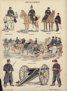 Fransız ordusunun topçusu (renkli taş) by Eugene Chaperon