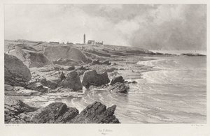Cape St. Mathieu, 1846. by Eugene Ciceri