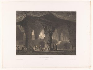 Theaterdecor catacomben ile tanıştı Les catacombes (inedit.) (nesne üzerindeki başlık) Tiyatro dekorları (dizi adı) Décorations de théâtre (nesne üzerinde dizi başlığı) by Eugene Ciceri