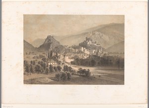 Rhône Sion vadisinde Sion manzarası (nesne üzerinde başlık) İsviçre, Savoy ve Tirol görünümleri (dizi başlığı) La Suisse, la Savoie et le Tyrol (nesne üzerinde dizi başlığı) by Eugene Ciceri