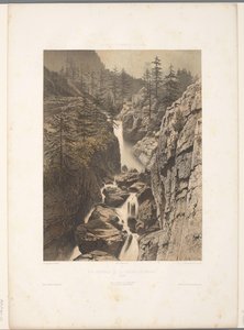 Zicht op de Bérard-waterval Cascade de Bérard'ın genel görünümü (nesne üzerine başlık) Gezichten in Zwitserland, Savoye en Tirol (dizi başlığı) İsviçre, Savoy ve Tirol (nesne üzerine dizi başlığı) by Eugene Ciceri