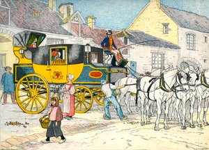 1840 yılında bir koç evinde Posta koç