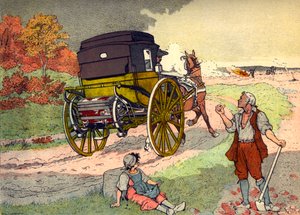 Louis XV döneminde Cariole Seyahati