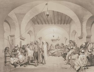 Cafe du Divan, Cezayir, 1830