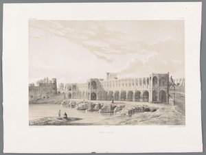 Khaju köprüsü veya Isfahan Pont Kadjiou Chiraz'daki Pol-e Khaju (nesne üzerindeki başlık) Farsça manzaralar (dizi başlığı) Farsça modern (dizi başlığı)