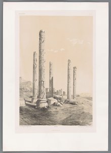 Persepolis Harabeleri Persépolis (nesne üzerindeki başlık) Pers manzaraları (dizi başlığı) Perse moderne (dizi başlığı) by Eugene Flandin