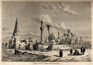 Şeyh Ömer'in Bağdat'taki mezarı, Eugene Flandin (1809-1876) tarafından 1840-1842'de Mezopotamya'ya yaptığı yolculuğunu göstermek için çizildi. “Le tour du monde” 1861'deki gravür. Selva'nın koleksiyonu.