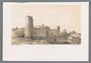 Versterkt dorp Taghrud Tegarut Müstahkem köyü (nesnedeki başlık) by Eugene Flandin