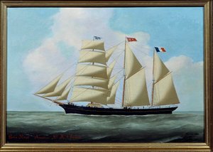 Eugene Margueritte-Grandin dit Eugene Grandin (1833-1916) tarafından Le Trois Paspaslar Ahşap-Gül Tablosu 1886 Güneş. 0,56x0,81 m Fecamp, Newfoundland Müzesi