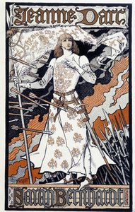 “Joan of Arc” posteri (Henriette Rosine Bernard ve Sarah Bernhardt (1844-1923) Joan of Arc