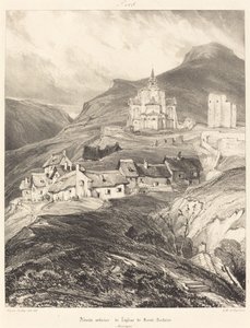 Saint-Nectaire kilisesinin apsisi by Eugene Isabey