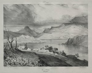 Auvergne: Aidat Gölü, Auvergne by Eugene Isabey