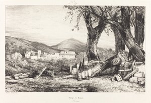 Royat Boğazı, Auvergne by Eugene Isabey