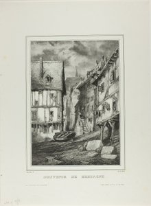 Brittany Hatıra Eşyası'ndan Plaka Dört by Eugene Isabey