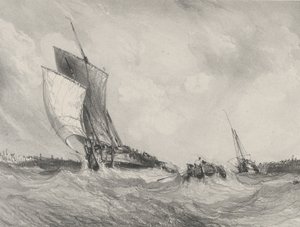 Limana Dönüş, 1833. by Eugene Isabey