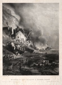 Altı Deniz Piyadesi: Gelgitte bir teknenin onarımı by Eugene Isabey