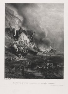 Altı Deniz Piyadesi: Alçalan Bir Teknenin Yeniden Takılması by Eugene Isabey