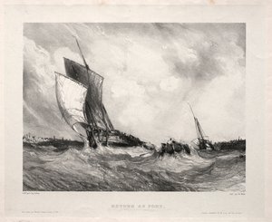 Altı Deniz Piyadesi: Limana Dönüş, 1833. by Eugene Isabey