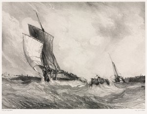 Altı Deniz Piyadesi: Limana Dönüş, 1833. by Eugene Isabey