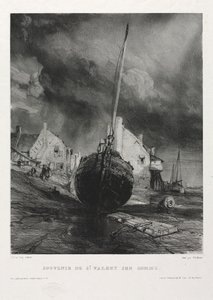 Altı Deniz Piyadesi: Hatıra Saint Valéry-sur-Somme by Eugene Isabey