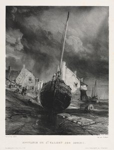 Altı Deniz Piyadesi: Aziz Valéry sur Somme Hatırası, 1833. by Eugene Isabey