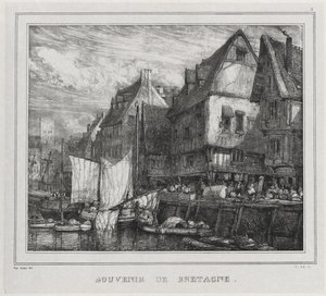 Hatıra Eşyası: Brittany Hatıra Eşyası, Plaka 5, 1832. by Eugene Isabey