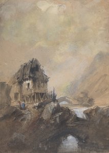 Dieppe Köyü, 1843. by Eugene Isabey