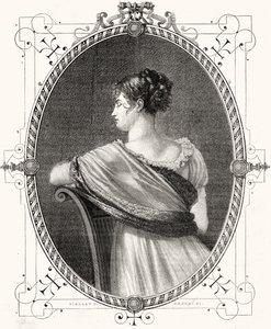 Antoine Auguste Ernest Hebert (1817-1908) tarafından oyulmuş Madam Recamier (1777-1849) portresi