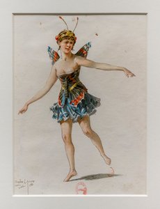Korrigane. Charles-Marie Widor Balesi, kostüm modeli. 1880, kağıt üzerine kalem, sulu boya ve guaş.