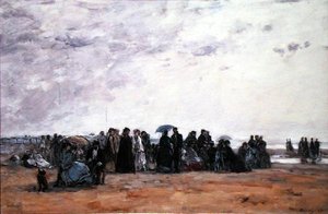 Bir sahil sulama yeri by Eugene Louis Boudin