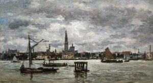 Antwerp Scheldt by Eugene Louis Boudin